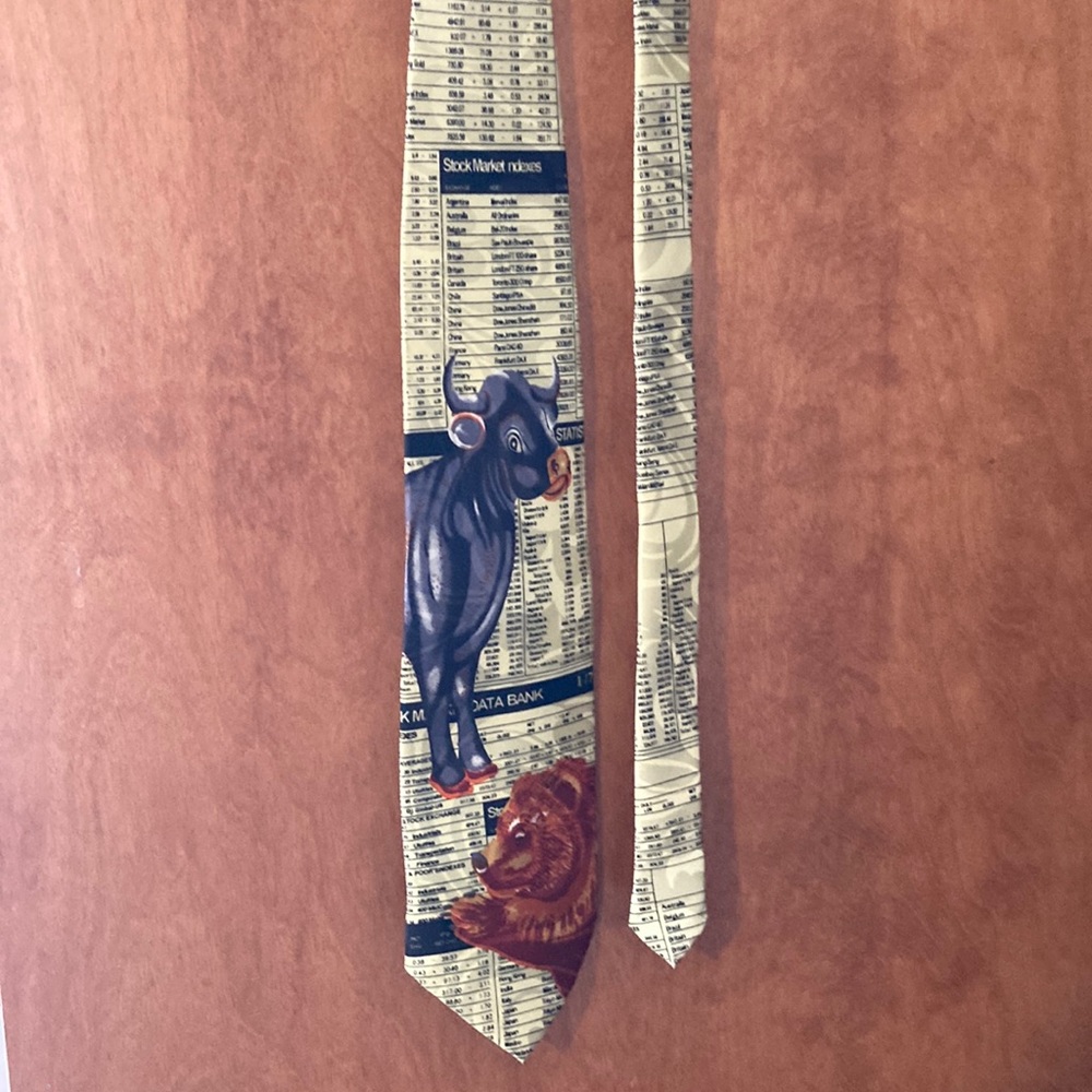 Novelty Wall Street / Stock Market Mantebello necktie